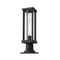Z-Lite Glenwood 1 Light Outdoor Pier Mounted Fixture, Black & Clear 586PHMR-533PM-BK - alternate 1